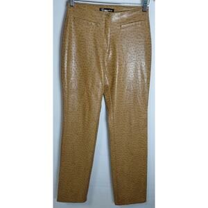 Tempo Paris Faux Pants Brown Solid Women Size 2